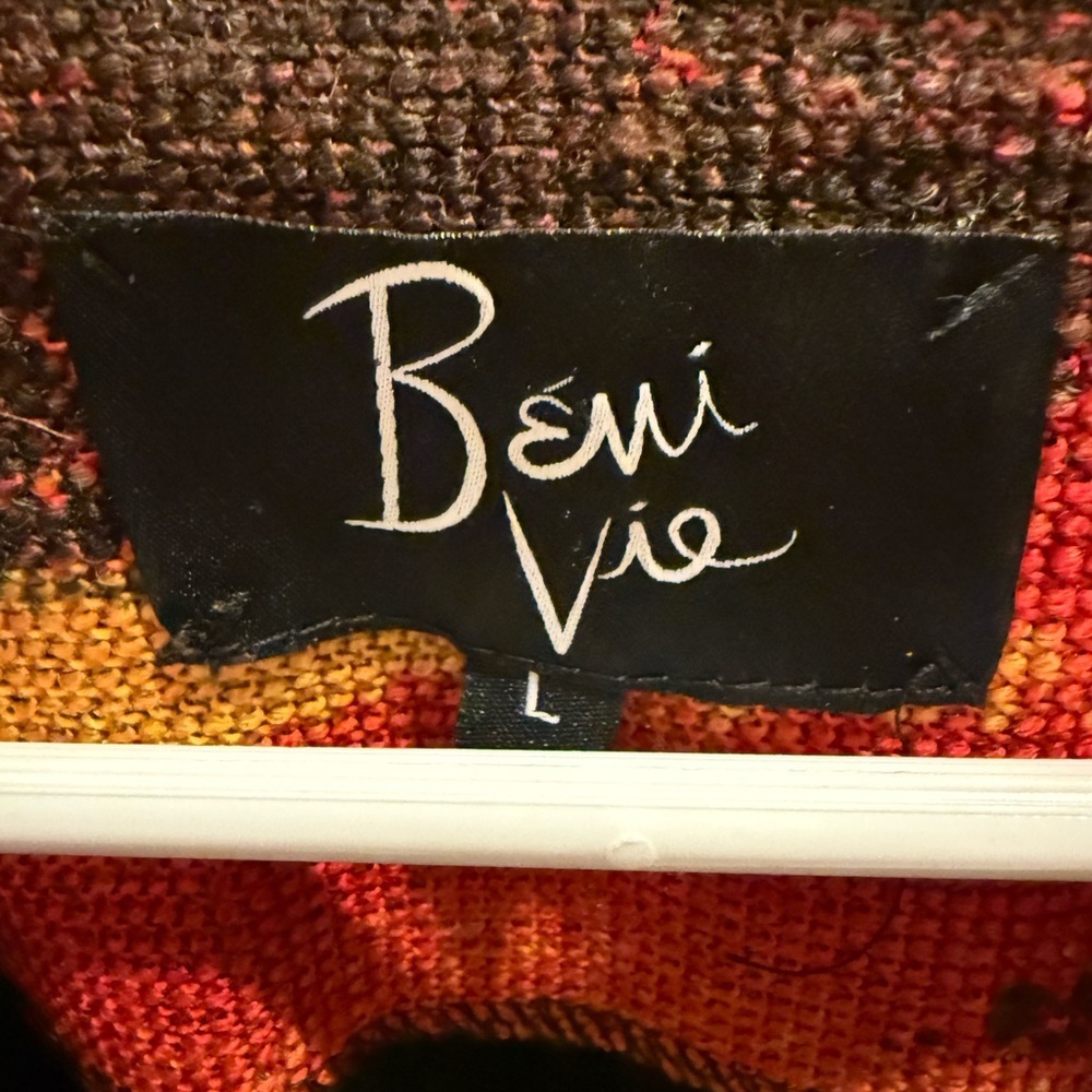 Beui Vie Multicolor Unique Jacket Button Front Ar… - image 3